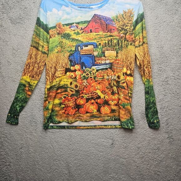 Gloria Vanderbilt farm all over print studded - Picture 1 of 6